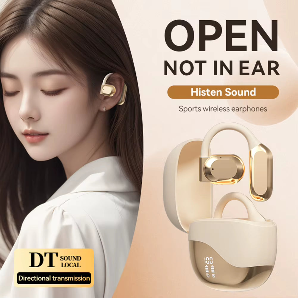 Translator Earbuds Bluetooth 5.4 Noise Cancelling Two-Way Voice Translator Ear Hook Real Time AI Translation Earphone